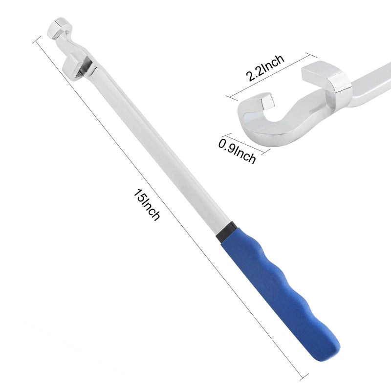 Gunpla Wrench Extender Tool  Heavy Duty Steel 15 inches Long Extension Wrenches Bar Adaptor Wrench Extension Extra Leverage Torque Adaptor for Professional Mechanics DIY Handyman Tighten Nuts Bolts - Image 3